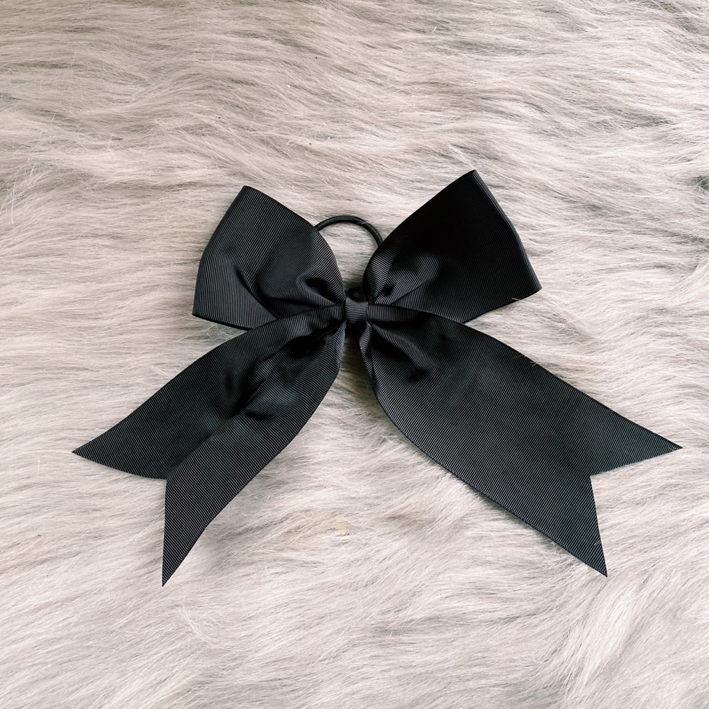 Cheer bow hair tie